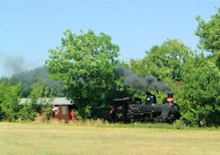 Veterantoget nærmer sig Tranevej i Høng 3. juli 2008