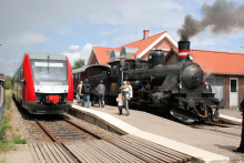 VLs nye tog og veterantoget i Høng 14. juni 2008 Foto: LBC
