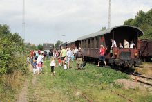 Veterantoget er ankommet til Gørlev 16. juli 2009