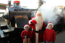 Julemanden med nissebørn i kalundborg 12. dec. 2009