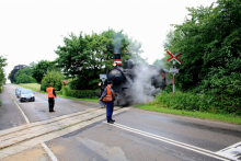 Veterantoget passerer Tranevej i Høng 30. juni 2011. Foto: Preben Madsen