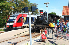 Nyt og gammelt på Høng Station. 17. juli 2014
