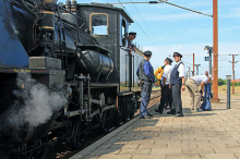 Personale-snak på Slagelse Station. 17. juli 2014