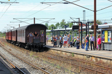 Hvor bliver lokomotivet af. Slagelse Station.