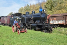 OHJ 38 og damptromlen Lillebror på Gørlev station