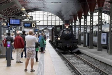 Veterantoget med DSB K 564 på Københavns Hovedbanegård